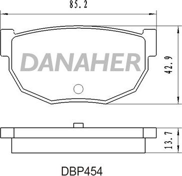 Danaher DBP454 - Bremžu uzliku kompl., Disku bremzes autodraugiem.lv