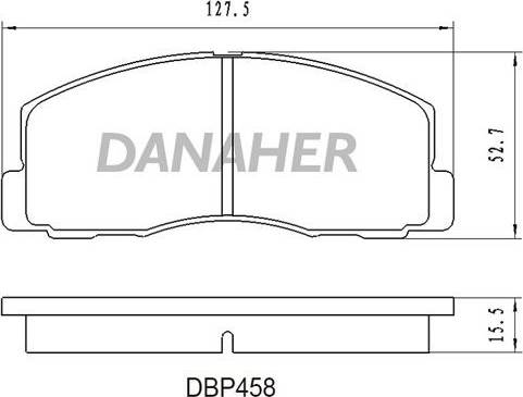Danaher DBP458 - Bremžu uzliku kompl., Disku bremzes autodraugiem.lv