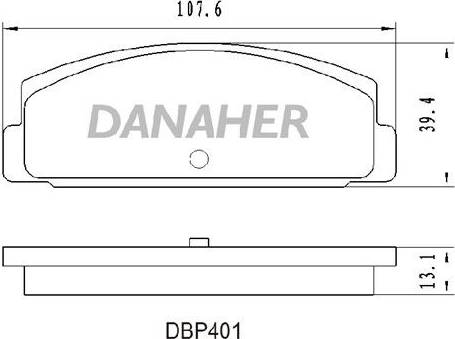 Danaher DBP401 - Bremžu uzliku kompl., Disku bremzes autodraugiem.lv