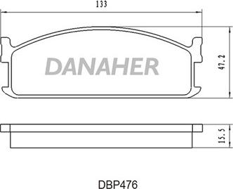 Danaher DBP476 - Bremžu uzliku kompl., Disku bremzes autodraugiem.lv