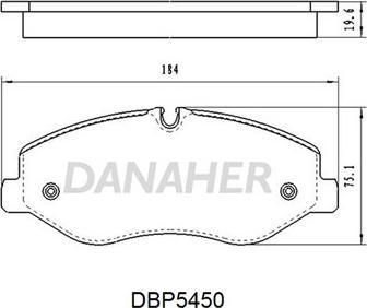 Danaher DBP5450 - Bremžu uzliku kompl., Disku bremzes autodraugiem.lv