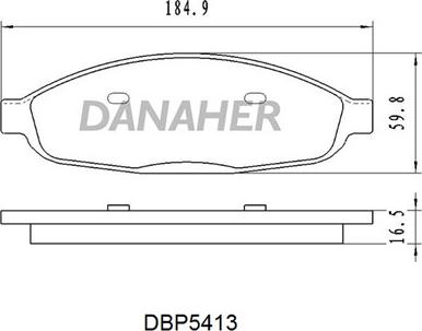 Danaher DBP5413 - Bremžu uzliku kompl., Disku bremzes autodraugiem.lv