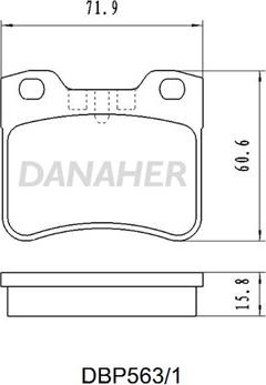 Danaher DBP563/1 - Bremžu uzliku kompl., Disku bremzes autodraugiem.lv