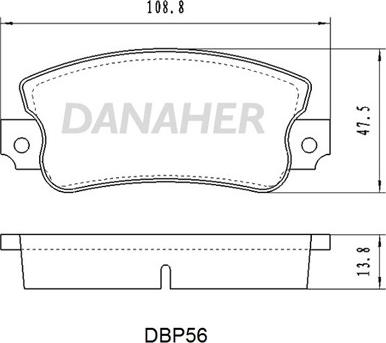 Danaher DBP56 - Bremžu uzliku kompl., Disku bremzes autodraugiem.lv