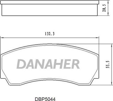 Danaher DBP5044 - Bremžu uzliku kompl., Disku bremzes autodraugiem.lv