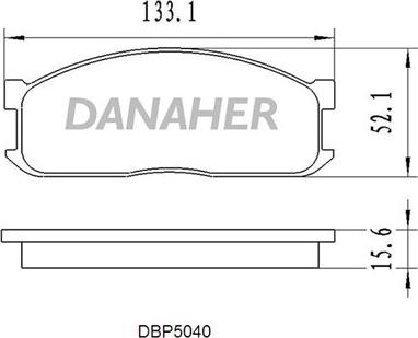 Danaher DBP5040 - Bremžu uzliku kompl., Disku bremzes autodraugiem.lv