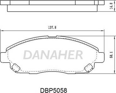 Danaher DBP5058 - Bremžu uzliku kompl., Disku bremzes autodraugiem.lv