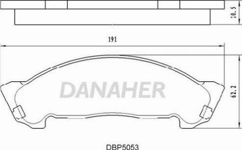 Danaher DBP5053 - Bremžu uzliku kompl., Disku bremzes autodraugiem.lv