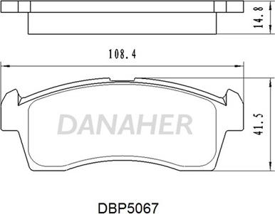 Danaher DBP5067 - Bremžu uzliku kompl., Disku bremzes autodraugiem.lv