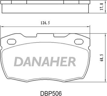 Danaher DBP506 - Bremžu uzliku kompl., Disku bremzes autodraugiem.lv