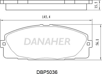 Danaher DBP5036 - Bremžu uzliku kompl., Disku bremzes autodraugiem.lv