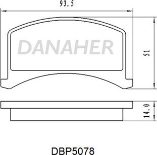 Danaher DBP5078 - Bremžu uzliku kompl., Disku bremzes autodraugiem.lv