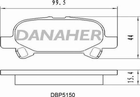 Danaher DBP5150 - Bremžu uzliku kompl., Disku bremzes autodraugiem.lv