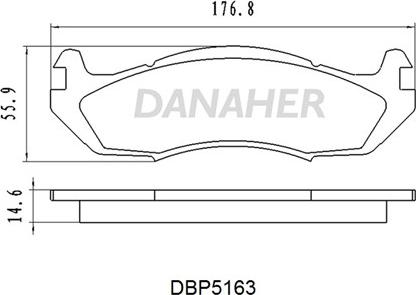 Danaher DBP5163 - Bremžu uzliku kompl., Disku bremzes autodraugiem.lv