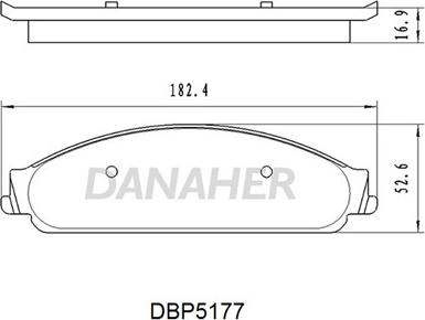 Danaher DBP5177 - Bremžu uzliku kompl., Disku bremzes autodraugiem.lv