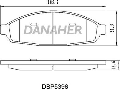Danaher DBP5396 - Bremžu uzliku kompl., Disku bremzes autodraugiem.lv