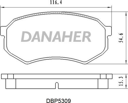 Danaher DBP5309 - Bremžu uzliku kompl., Disku bremzes autodraugiem.lv