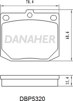 Danaher DBP5320 - Bremžu uzliku kompl., Disku bremzes autodraugiem.lv