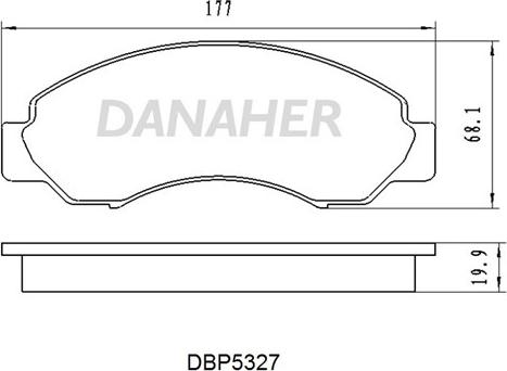 Danaher DBP5327 - Bremžu uzliku kompl., Disku bremzes autodraugiem.lv