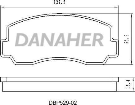 Danaher DBP529-02 - Bremžu uzliku kompl., Disku bremzes autodraugiem.lv