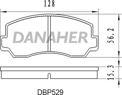 Danaher DBP529 - Bremžu uzliku kompl., Disku bremzes autodraugiem.lv