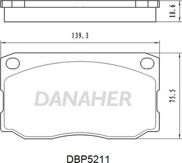 Danaher DBP521/1 - Bremžu uzliku kompl., Disku bremzes autodraugiem.lv