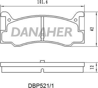 Danaher DBP521/1 - Bremžu uzliku kompl., Disku bremzes autodraugiem.lv