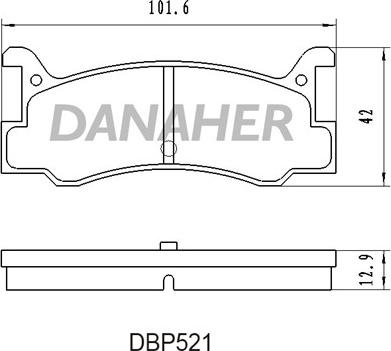 Danaher DBP521 - Bremžu uzliku kompl., Disku bremzes autodraugiem.lv
