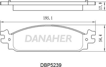 Danaher DBP5239 - Bremžu uzliku kompl., Disku bremzes autodraugiem.lv