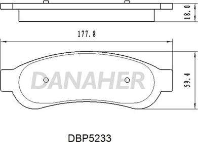 Danaher DBP5233 - Bremžu uzliku kompl., Disku bremzes autodraugiem.lv