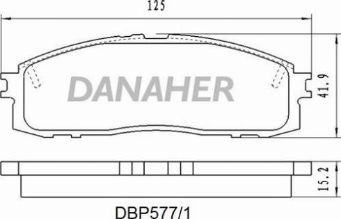 Danaher DBP577/1 - Bremžu uzliku kompl., Disku bremzes autodraugiem.lv