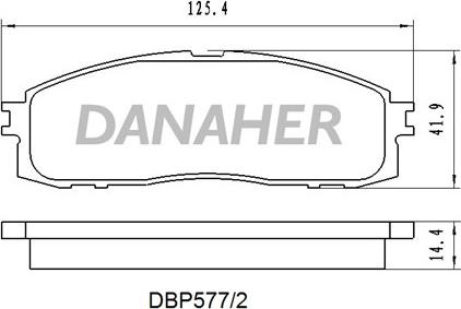 Danaher DBP577/2 - Bremžu uzliku kompl., Disku bremzes autodraugiem.lv