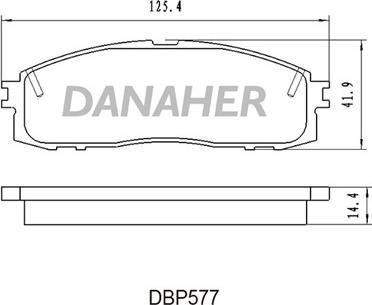 Danaher DBP577 - Bremžu uzliku kompl., Disku bremzes autodraugiem.lv