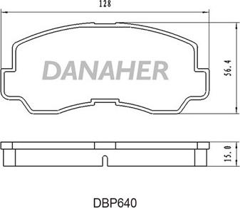 Danaher DBP640 - Bremžu uzliku kompl., Disku bremzes autodraugiem.lv