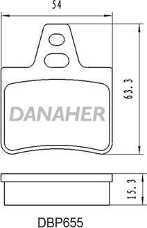 Danaher DBP655 - Bremžu uzliku kompl., Disku bremzes autodraugiem.lv