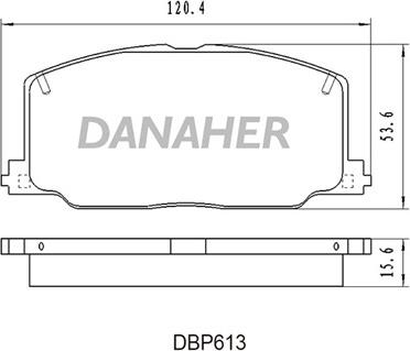 Danaher DBP613 - Bremžu uzliku kompl., Disku bremzes autodraugiem.lv