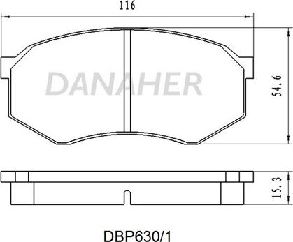 Danaher DBP630/1 - Bremžu uzliku kompl., Disku bremzes autodraugiem.lv