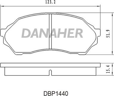 Danaher DBP1440 - Bremžu uzliku kompl., Disku bremzes autodraugiem.lv