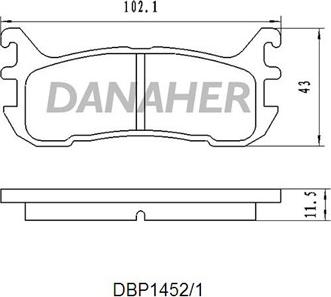 Danaher DBP1452/1 - Bremžu uzliku kompl., Disku bremzes autodraugiem.lv