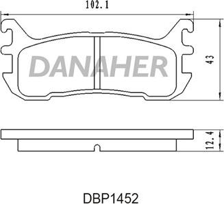 Danaher DBP1452 - Bremžu uzliku kompl., Disku bremzes autodraugiem.lv