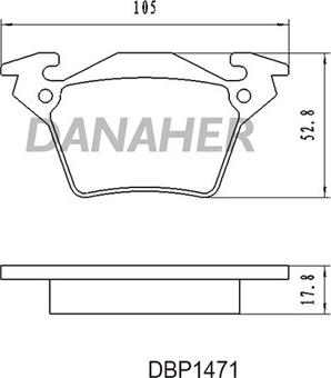 Danaher DBP1471 - Bremžu uzliku kompl., Disku bremzes autodraugiem.lv