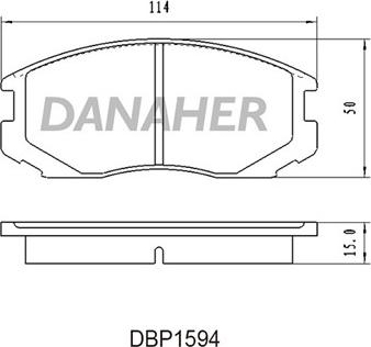 Danaher DBP1594 - Bremžu uzliku kompl., Disku bremzes autodraugiem.lv