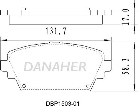 Danaher DBP1503-01 - Bremžu uzliku kompl., Disku bremzes autodraugiem.lv