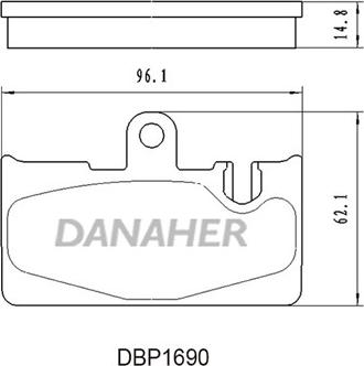 Danaher DBP1690 - Bremžu uzliku kompl., Disku bremzes autodraugiem.lv