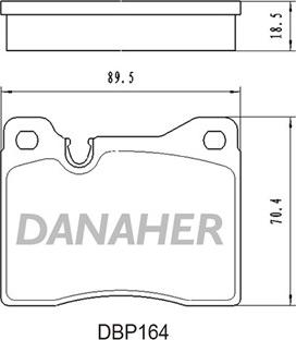 Danaher DBP164 - Bremžu uzliku kompl., Disku bremzes autodraugiem.lv