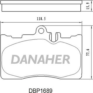 Danaher DBP1689 - Bremžu uzliku kompl., Disku bremzes autodraugiem.lv