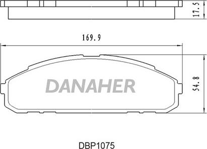 Danaher DBP1075 - Bremžu uzliku kompl., Disku bremzes autodraugiem.lv