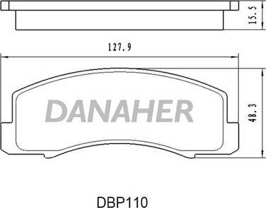 Danaher DBP110 - Bremžu uzliku kompl., Disku bremzes autodraugiem.lv