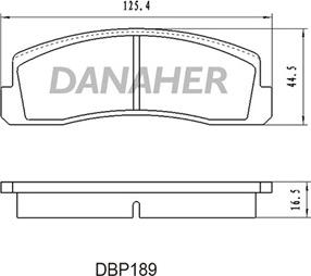 Danaher DBP189 - Bremžu uzliku kompl., Disku bremzes autodraugiem.lv