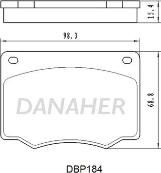 Danaher DBP184 - Bremžu uzliku kompl., Disku bremzes autodraugiem.lv